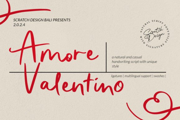 Amore Valentino Font for Creative Design