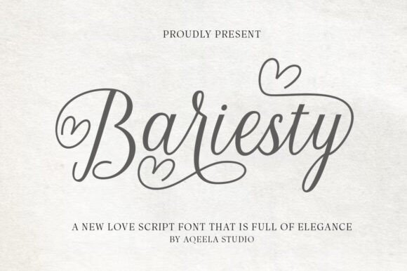 Bariesty Font: Handwritten Elegance