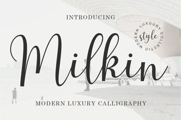 Milkin Font: A Radiant Script for Editorial Design