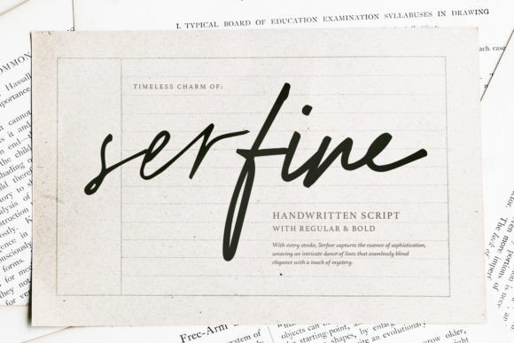 Serfine: A Handwritten Font for Web Design