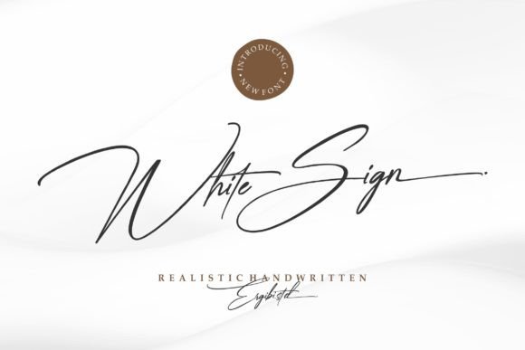 White Sign Font: Elegant Script for Editorial Design